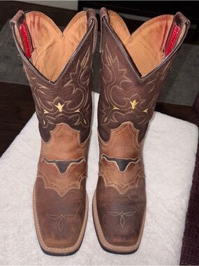 PREOWNED CD TWO TONED MENS WESTERN BOOTS SZ 9.5